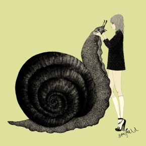http://somefield.deviantart.com/art/girl-and-snail-110909640